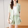娜璐多 天丝莱赛尔薄款西装套装女夏季2023新款设计感气质显瘦短裤两件套 商品缩略图2