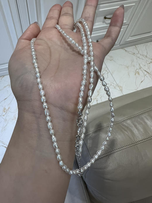 超性价比 3.5-4mm 极强光 无核淡水野生keshi 两种长度 商品图8