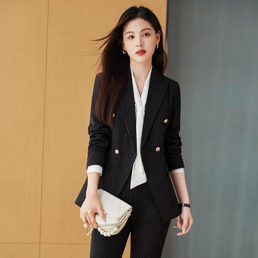 娜璐多 高端洋气女士西服套装2023年春秋新款气质通勤修身显瘦休闲两件套 商品图2