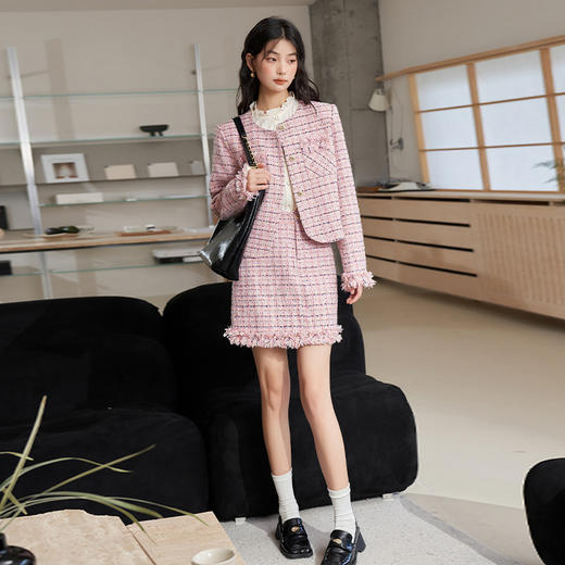 法式小香风外套女短款新款小个子高级感短款外套女V2038249 商品图1