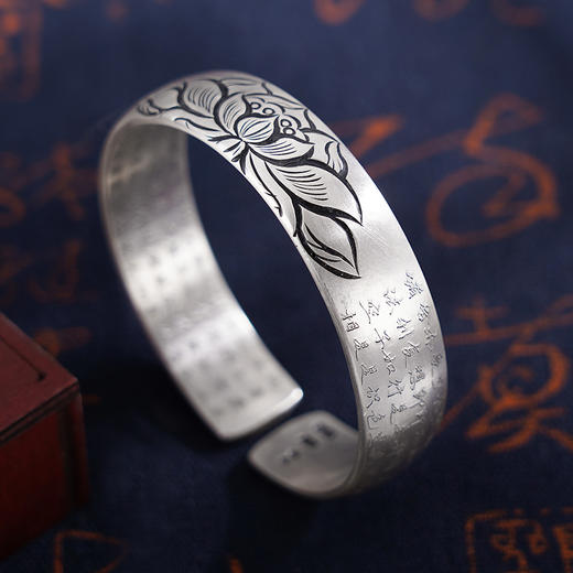 【真言净莲】子佩集原创设计纯银999银手工手镯2309 商品图3