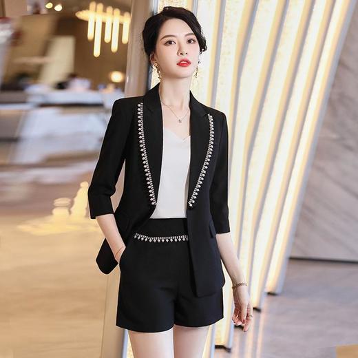 娜璐多 七分袖设计感西装套装女薄款2023春季新款气质时尚休闲小西服外套 商品图2