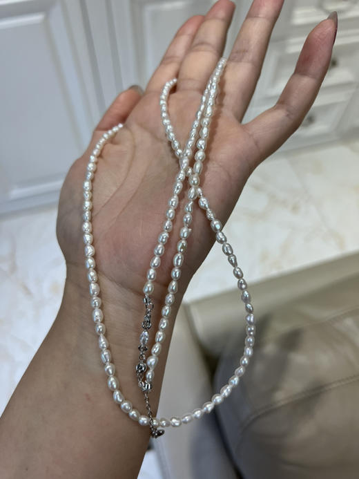 超性价比 3.5-4mm 极强光 无核淡水野生keshi 两种长度 商品图7