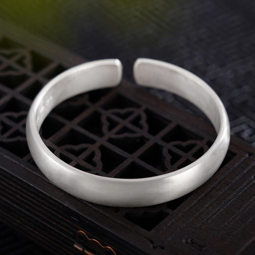 【夜未央】子佩集原创设计纯银999银手工手镯2309 商品图4