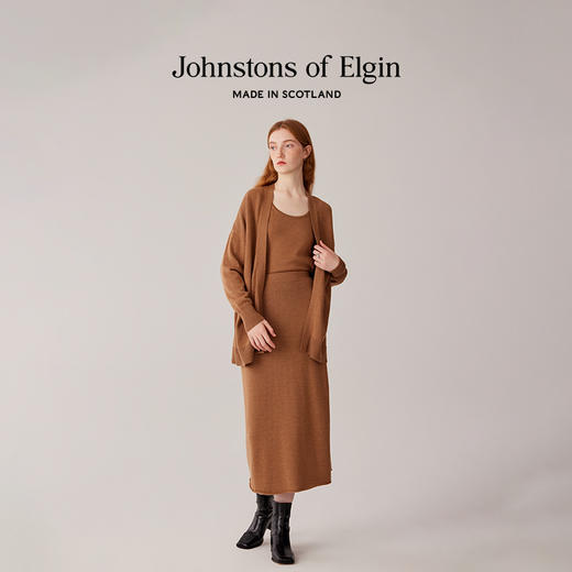 Johnstons of Elgin女士精纺美利奴羊毛针织半身裙 商品图1