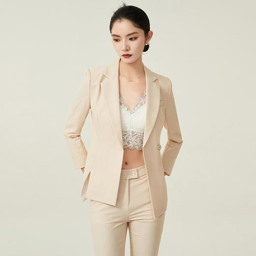 IWY/高端一粒扣西装外套女2023秋季新款时尚气质职业套装商务面试正装CP11386 商品图3