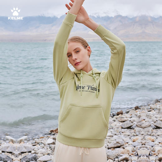 卡尔美冬季伟大的艺术家系列休闲女士加绒连帽卫衣 商品图1