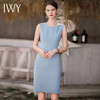 IWY/法曼努气质蓝色无袖连衣裙女时尚西服内搭职业裙新款百搭裙Q889 商品缩略图1
