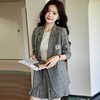 娜璐多 格子小西服外套+百褶裙两件套女2023秋新款炸街独特学院风休闲女 商品缩略图0