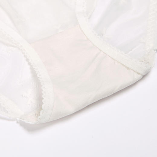 都市丽人时尚系列纯色蕾丝网布三角女士内裤新年本命年红品低腰三角裤LK33M5 商品图7