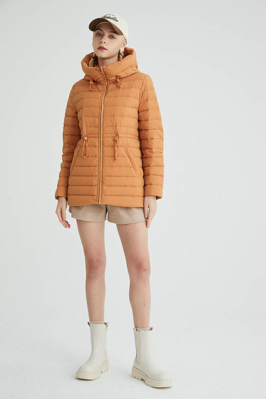 水淼2023秋新款超显瘦简约休闲保暖轻便羽绒服7682 商品图1