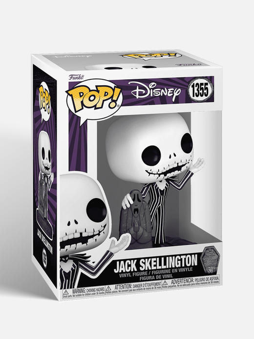 Funko POP动画迪士尼圣诞夜惊魂30周年骷髅杰克与墓碑手办摆件 72312 商品图4