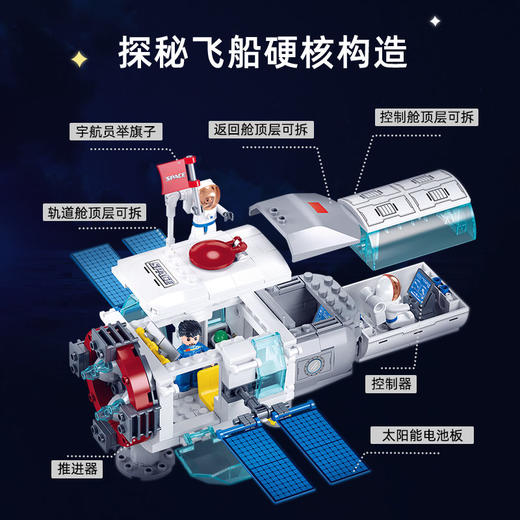 小鲁班积木航天飞机中国积木男孩拼装玩具火箭儿童发射中心模型diy 商品图5