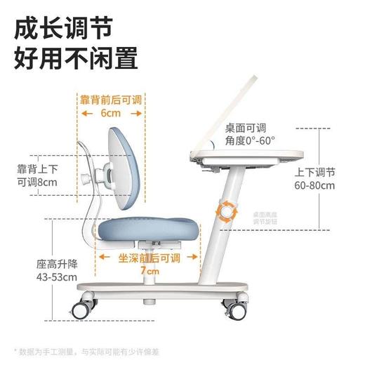 赠桌面台灯！【大满贯 ·⁨ 儿童学习桌椅一体套装】一块地砖的面积小到离谱，五脏俱全 商品图4