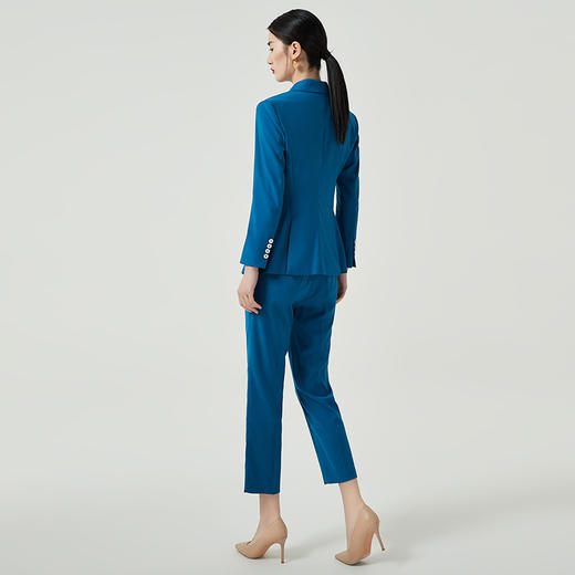 IWY/深蓝色高端经理西装套装女秋款气质售楼部职业装工作服西装两件套CP12115 商品图3