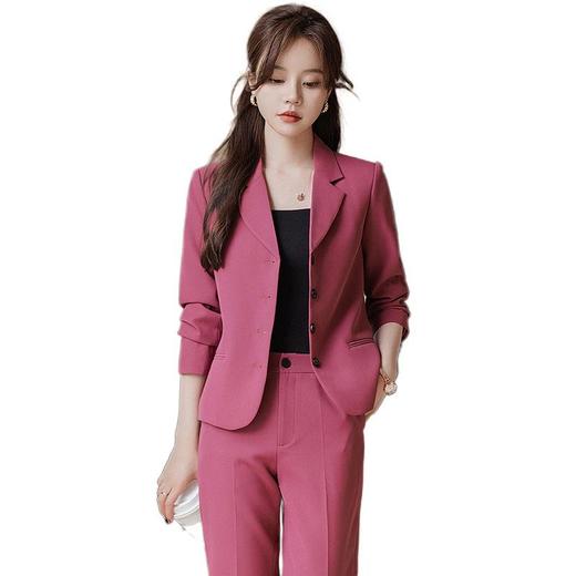 娜璐多 梅子色西装套装女高级感职业气质女神范秋季新款洋气时尚西服外套 商品图4