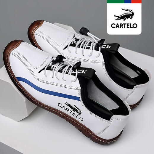 DD-卡帝乐鳄鱼皮鞋男款新款休闲鞋透气软底防滑驾车鞋时尚潮鞋男 商品图5