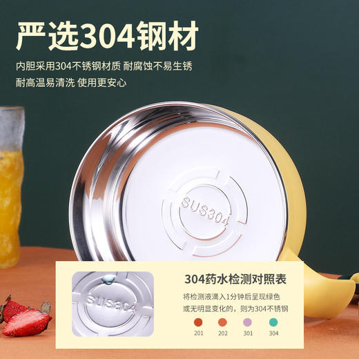 「数色可选！304不锈钢」304不锈钢泡面碗带盖保温密封便携学生快餐杯餐具日式便当盒饭盒餐饮用具 商品图2