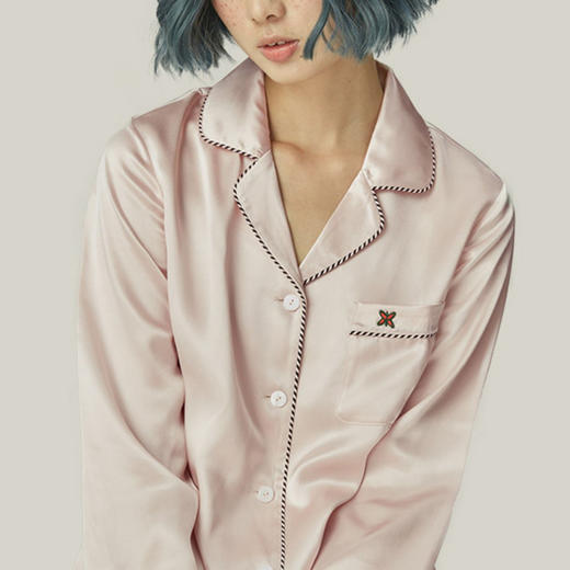 SANGLUO桑罗 黑科技玻尿酸桑蚕丝真丝睡衣套装【本商品不支持使用优惠券】 商品图0