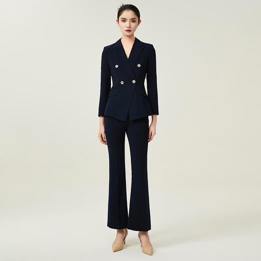 IWY/藏青高级感西装套装女总裁商务正装通勤职业装气质英伦风C11355+P31355 商品图1