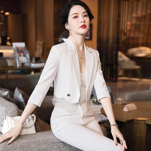 娜璐多 短款流苏小西装套装女2023春夏新款时尚气质女神范高级感炸街上衣 商品图1