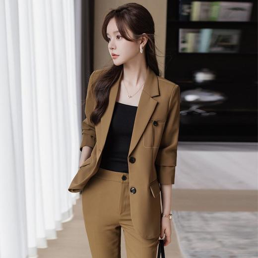 娜璐多 韩版西装两件套装女高级感炸街2023秋季时尚休闲气质女神西装外套 商品图0