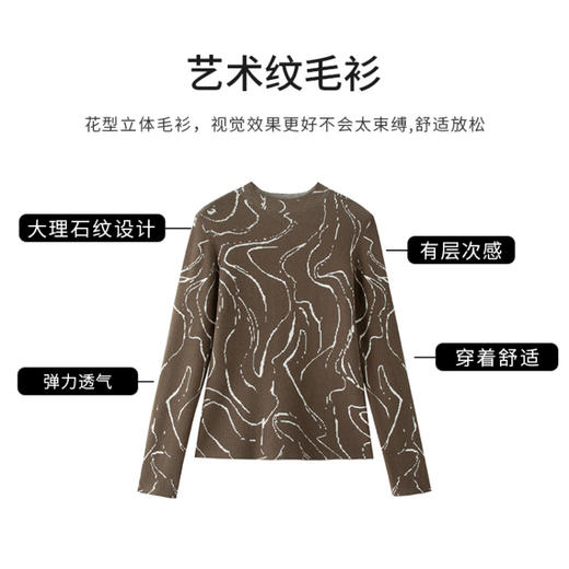 【商场同款】CNK3984 双色针织衫 显瘦好穿 艺术纹路时髦单品 商品图1