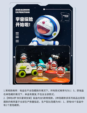 哆啦A梦 快乐星球支架 6只/盒 盲盒