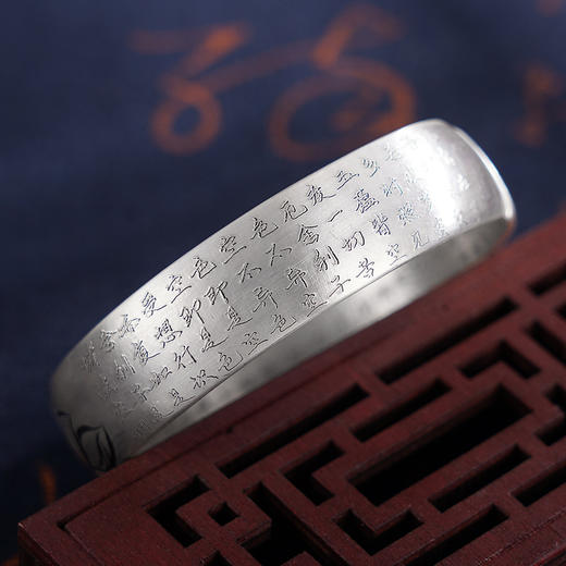 【真言净莲】子佩集原创设计纯银999银手工手镯2309 商品图2