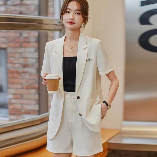 娜璐多 夏季时尚西装外套女2023新款小个子气质高端短袖韩版薄款西服套装 商品图1