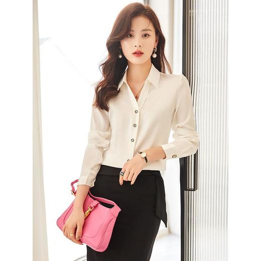 娜璐多 轻熟风衬衫女套装2023秋季新款时尚休闲港味上衣搭配半身裙两件套 商品图1