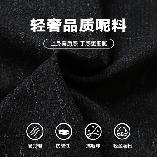 【圈】舒适【新款DLC】大依优型大码男装立领夹克商务外套男休闲加肥加大夹克上衣胖子显瘦Y 商品图1