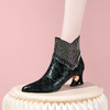 秋冬新款，复古风尖头中跟短靴YSML-D785-350 商品缩略图3