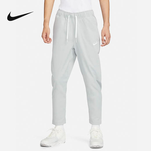 Nike/耐克男裤秋新款刺绣LOGO休闲训练灰色梭织运动长裤DX0625-077 商品图0