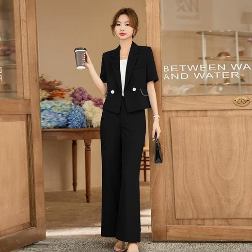 娜璐多 高级感休闲外套微喇叭时尚减龄2023娜璐多新款气质西装套装女夏季 商品图2
