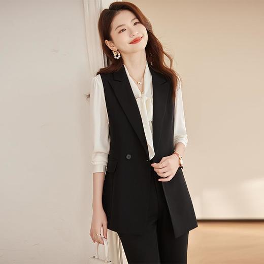 娜璐多 时尚西装马甲女2023新款韩版宽松外穿西服马夹背心套装两件套气质 商品图1