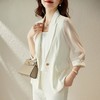 娜璐多 绿色西装套装女七分袖夏季薄款高级感通勤装气质女神范休闲小西服 商品缩略图1