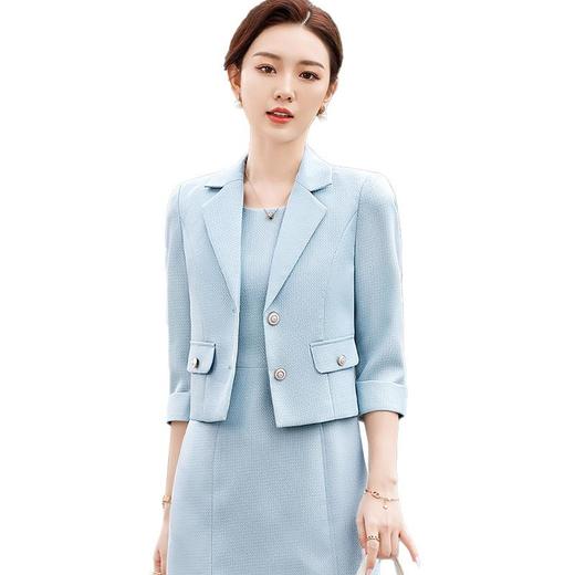 娜璐多 无袖背心连衣裙女西装两件套装夏季2023新款高级感求职通勤小西服 商品图4