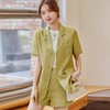 娜璐多 法式短袖西装外套女夏季薄款通勤装气质女神范休闲时尚小西服套装 商品缩略图1