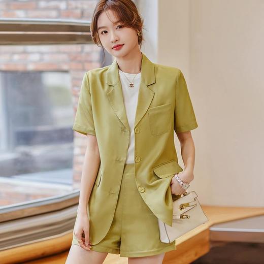 娜璐多 法式短袖西装外套女夏季薄款通勤装气质女神范休闲时尚小西服套装 商品图1