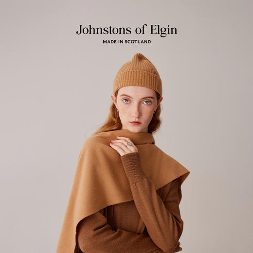 Johnstons of Elgin经典纯羊绒宽幅围巾 纯色 商品图2