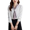 娜璐多 2023秋季新款长袖通勤女式衬衫设计小众时尚气质领巾内搭上衣女 商品缩略图4