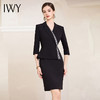 IWY/气质黑色西装连衣裙女初秋款七分袖绑带包臀裙售楼部工作服Q994 商品缩略图4