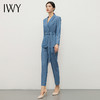 IWY/蓝色正式场合职业套装女士西装上班通勤女装西服珠宝店绑带工作服CP13142 商品缩略图1