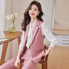 娜璐多 西装马甲女套装秋季2023新款马夹外套背心薄款女士长裤两件套韩版 商品缩略图0