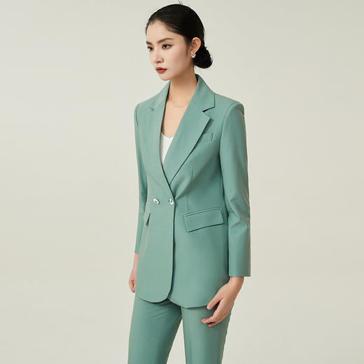 IWY/秋季长袖西装套装女气质显白主持上镜正装时尚休闲上班职业装C13501+P33501 商品图3