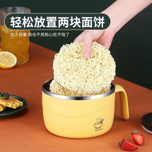 「数色可选！304不锈钢」304不锈钢泡面碗带盖保温密封便携学生快餐杯餐具日式便当盒饭盒餐饮用具 商品图3