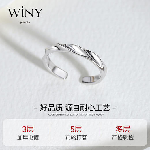 Winy925纯银永无止境戒指送女友闺蜜节日生日礼物 商品图3