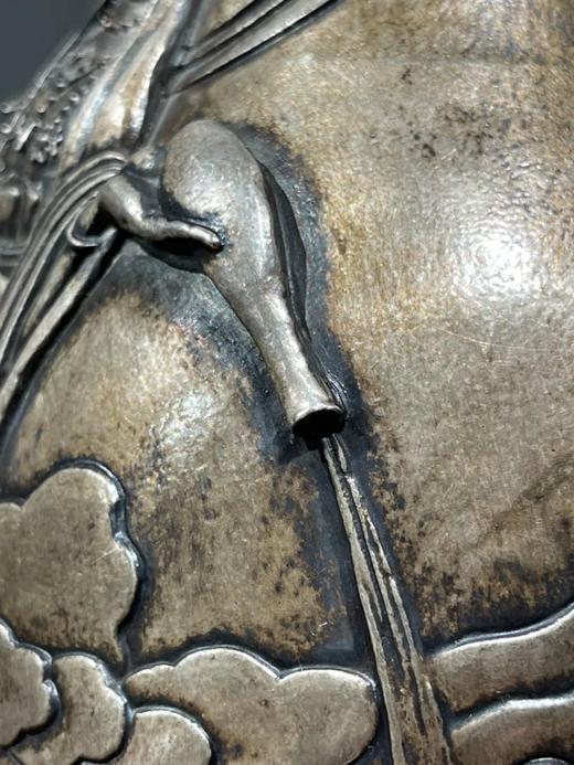 雕观音像瓷胎白银釉淨水瓶，顺丰包邮 商品图6