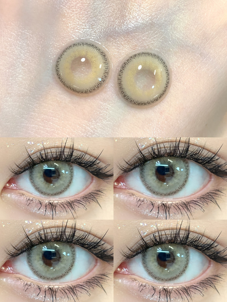 SERLTYCA 年抛隐形眼镜 耀目沙 14.2mm 1副/2片 左右度数可不同-VVCON美瞳网10